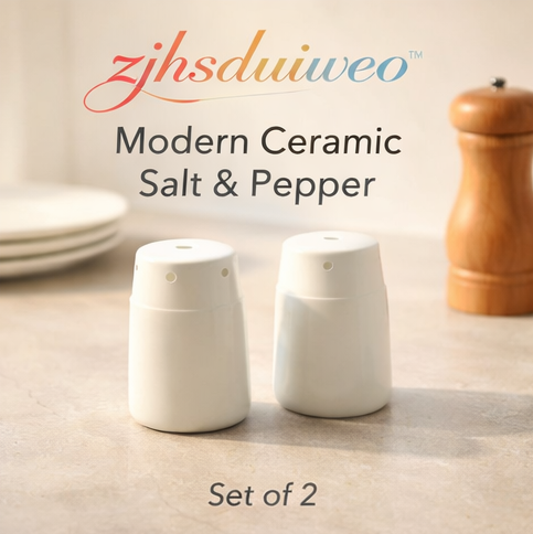 zjhsduiweo™ Modern Ceramic Salt & Pepper Shakers - Set of 2