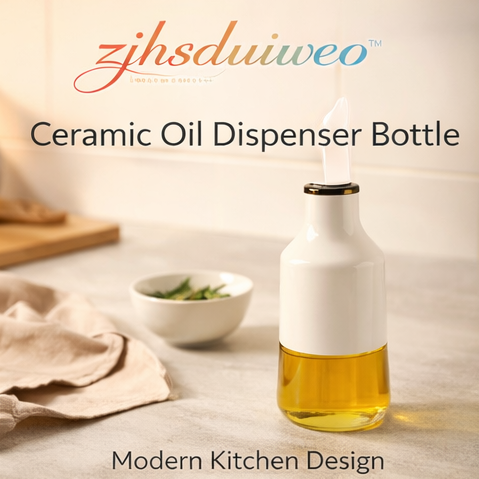 zjhsduiweo™ Ceramic Oil Dispenser Bottle - Modern Kitchen Design